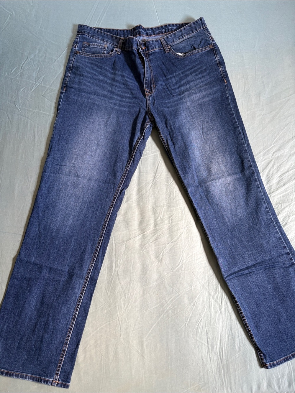 Calvin Klein Jeans Men's Straight Jeans in Dark Blue Wash